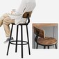 2 bāru krēslu komplekts ar mugurām VASAGLE LBC026B01V1, brūns cena un informācija | Virtuves un ēdamistabas krēsli | 220.lv
