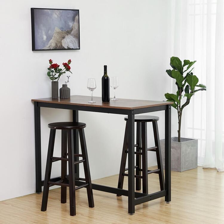 Industriālā dizaina bāra galds Vasagle brūns цена и информация | Virtuves galdi, ēdamgaldi | 220.lv
