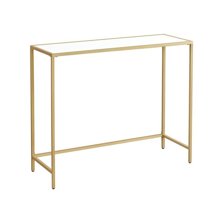 Konsoles galds ar tērauda rāmi VASAGLE LNT026A10, zelta krāsa цена и информация | Konsoles galdiņi | 220.lv