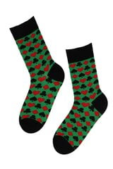 Мужские хлопковые носки зеленого цвета с узором в виде карточных мастей CASINO (казино) цена и информация | Мужские носки | 220.lv