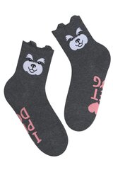 Хлопковые носки PET DOG с собачкой PETDOGD.GREY-36-40, темно-серые цена и информация | Женские носки | 220.lv