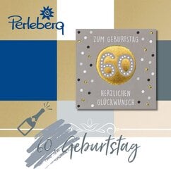 Perleberga dzimšanas dienas kartīte 60 ar aploksni, zelta цена и информация | Конверты, открытки | 220.lv
