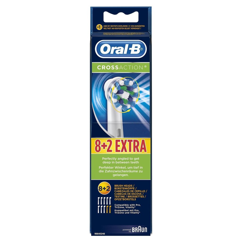 Braun Oral-B Crossaction EB50-10 цена и информация | Uzgaļi elektriskajām zobu birstēm | 220.lv