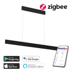 Gudra griestu lampa 118cm 18W black (Zigbee) цена и информация | Потолочные светильники | 220.lv