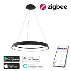 Умный потолочный светильник 80 см, 48 Вт, черный (Zigbee) цена и информация | Потолочные светильники | 220.lv