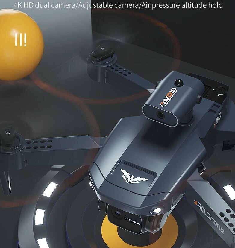 RC profesionālais drons, 4K kamera, šķēršļu novēršana cena un informācija | Droni | 220.lv