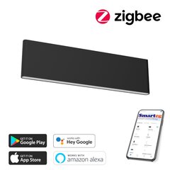 Умный настенный светильник 29 см, 8 Вт, черный (Zigbee) цена и информация | Настенные светильники | 220.lv
