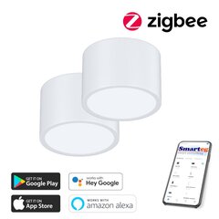 2x Gudra griestu lampa 15x15cm 12W white Zigbee cena un informācija | Griestu lampas | 220.lv