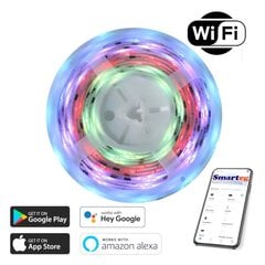 LED RGB+CCT наружная лента, 5 м, IP67, с пультом, Wi-Fi цена и информация | Светодиодные ленты | 220.lv