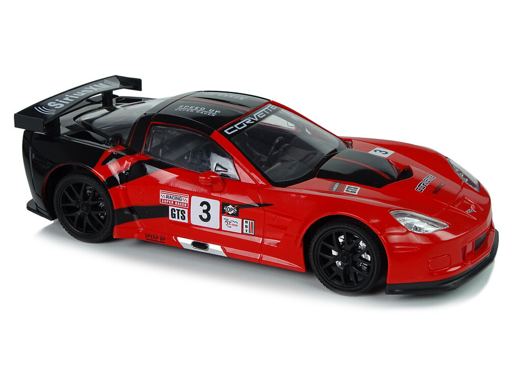 Radiovadāma sporta automašīna Corvette C6.R 1:18, sarkana cena un informācija | Rotaļlietas zēniem | 220.lv