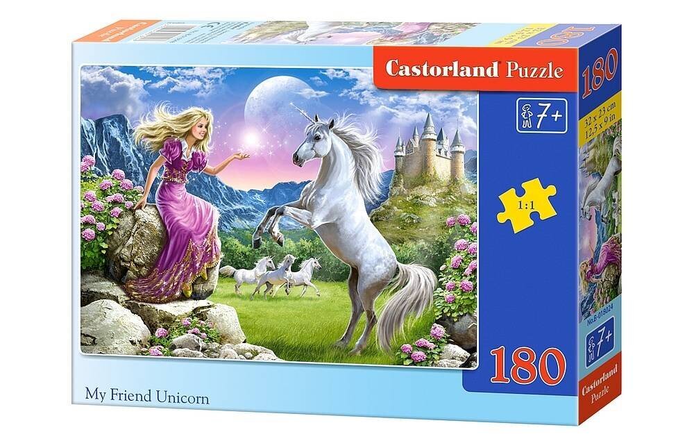 Puzle Castorland My Friend Unicorn, 180 daļas cena un informācija | Puzles, 3D puzles | 220.lv