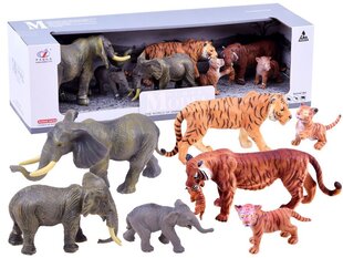 Набор фигурок животных сафари - тигры и слоны цена и информация | Игрушки для мальчиков | 220.lv