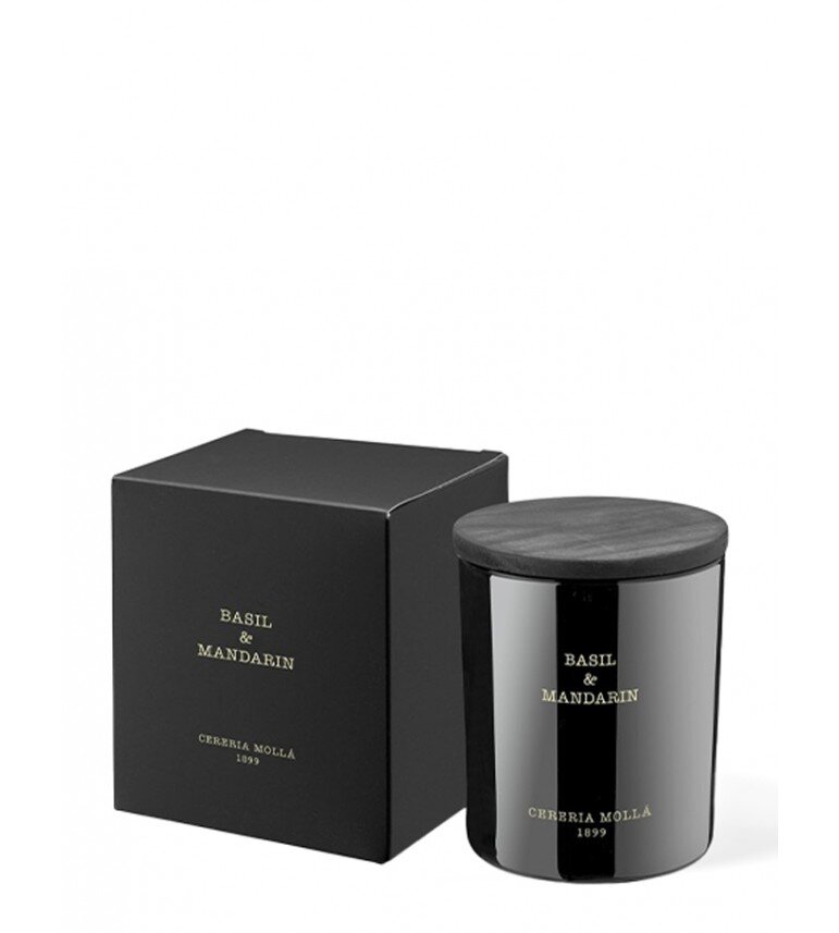 Cereria Mollá Aromātiskā svece black Basil & Mandarin (Candle) 230 g cena un informācija | Sveces un svečturi | 220.lv