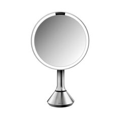 Simplehuman Зеркало косметическое Sensor Touch со светодиодной регулировкой интенсивности света, 5-кратное увеличение цена и информация | Зеркала | 220.lv