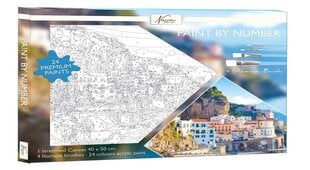 Рисование по номерам, Амальфитанское побережье, 40x50 см цена и информация | Живопись по номерам | 220.lv