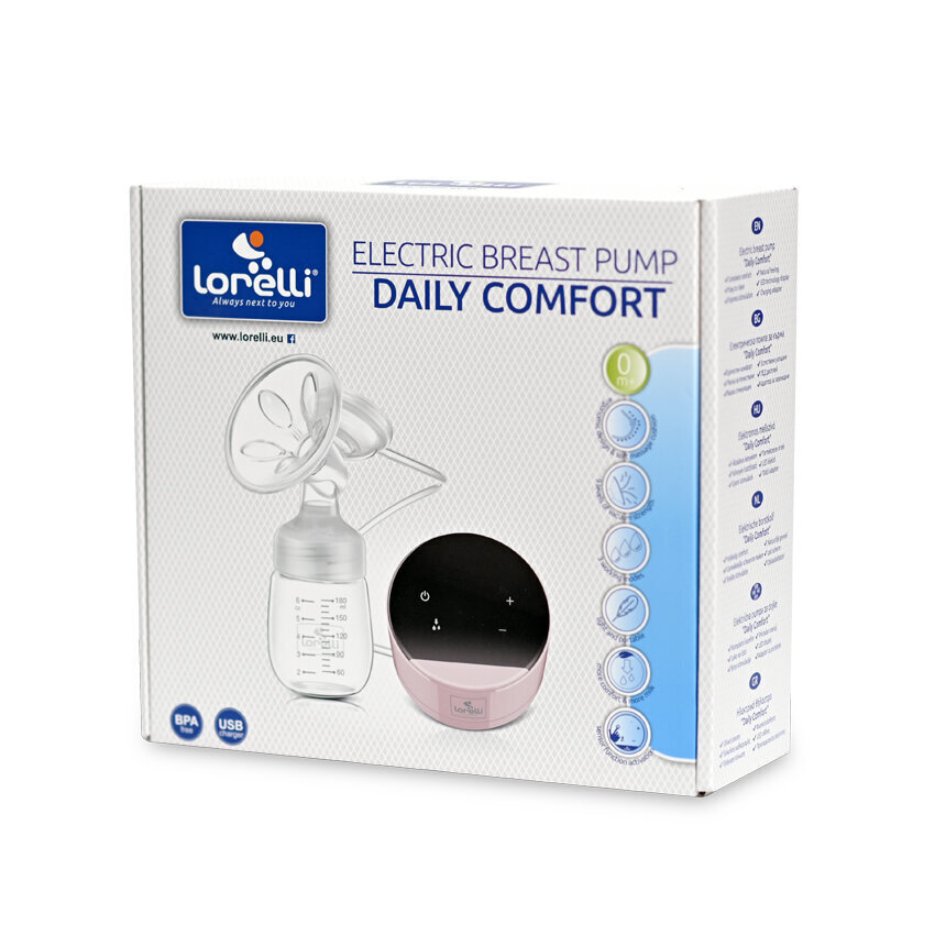 Elektriskais krūtspumpis Lorelli Daily Comfort , pink cena un informācija | Krūts piena pumpji | 220.lv