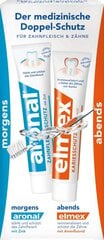 Зубная паста Elmex & Aronal Toothpaste Set, 2 x 75 мл цена и информация | Зубные щетки, пасты | 220.lv