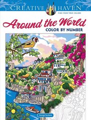 Creative Haven Around the World Color by Number cena un informācija | Grāmatas mazuļiem | 220.lv