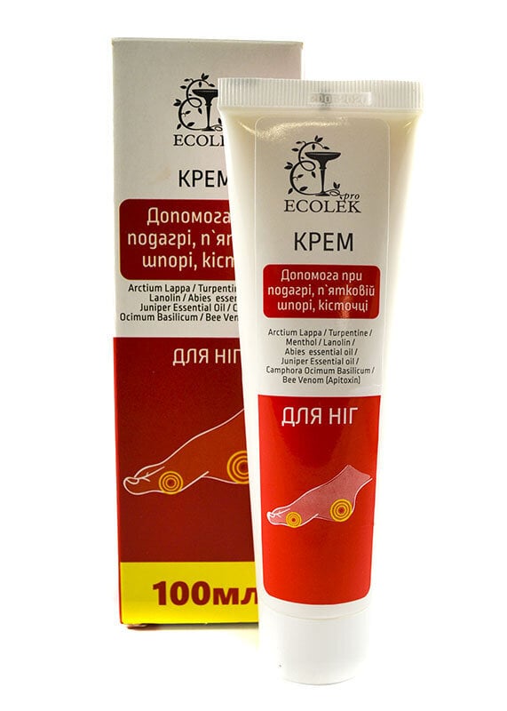 Krēms "Ecolek Palīdzība pie Podagras" kājām, 100 ml цена и информация | Ķermeņa krēmi, losjoni | 220.lv