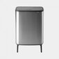 Brabantia atkritumu tvertne Bo Touch Bin Hi, 2x30 l, Matt Steel FPP cena un informācija | Miskastes | 220.lv