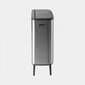 Brabantia atkritumu tvertne Bo Touch Bin Hi, 2x30 l, Matt Steel FPP cena un informācija | Miskastes | 220.lv