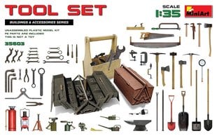 Līmējošais modelis MiniArt 35603 Tool Set 1/35 cena un informācija | Līmējamie modeļi | 220.lv