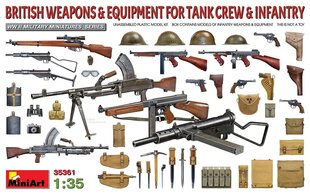 Līmējošais modelis MiniArt 35361 BRITISH WEAPONS & EQUIPMENT FOR TANK CREW & INFANTRY 1/35 цена и информация | Склеиваемые модели | 220.lv