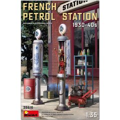 Līmējošais modelis MiniArt 35616 French Petrol Station 1930-40S 1/35 cena un informācija | Līmējamie modeļi | 220.lv