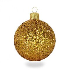 Ziemassvētku rotājumu komplekts 12 gab., ∅3,5 cm, krāsa: zelta mirdzums (B01) 9153 цена и информация | Елочные игрушки | 220.lv
