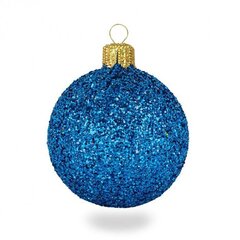 Ziemassvētku rotājumu komplekts 12 gab, ∅3,5 cm, zili spīdumi (B16) 9191 cena un informācija | Eglīšu rotājumi | 220.lv
