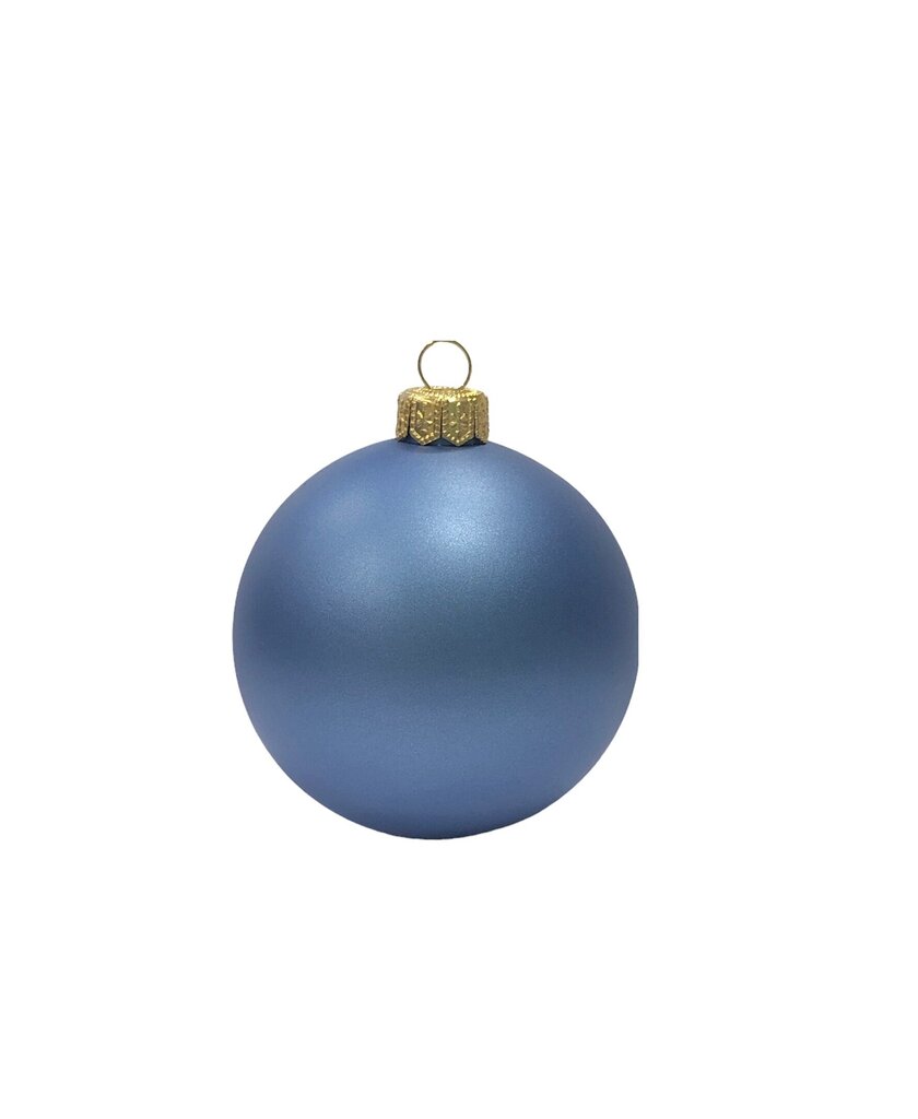 Ziemassvētku rotājumu komplekts 4 gab., ∅8 cm, krāsa: zils matēts (M08) 8538 цена и информация | Eglīšu rotājumi | 220.lv
