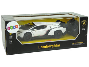 Radiovadāms Lamborghini Veneno 1:24, balts ar pulti cena un informācija | Rotaļlietas zēniem | 220.lv
