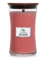 WoodWick aromātiska svece Melon & Pink Quartz, 609,5 g цена и информация | Подсвечники, свечи | 220.lv