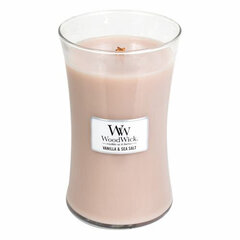 WoodWick aromātiskā svece Vanilla &amp; Sea Salt 609,5 g cena un informācija | Sveces un svečturi | 220.lv