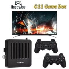 HappyJoe G11 4K bezvadu TV spēļu konsole 128 GB 10000+ spēles, atbalsta PSP/DC/N64 Android TV cena un informācija | Spēļu konsoles | 220.lv