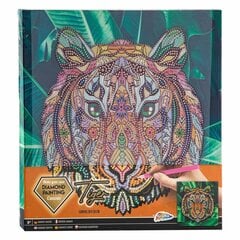 Dimanta mozaīka Grafix Tiger, 30 x 30 cm cena un informācija | Dimantu mozaīkas | 220.lv