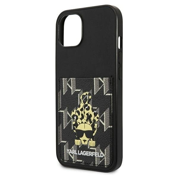 KARL LAGERFELD Karlimals Cardslot - iPhone 13, melns cena un informācija | Telefonu vāciņi, maciņi | 220.lv