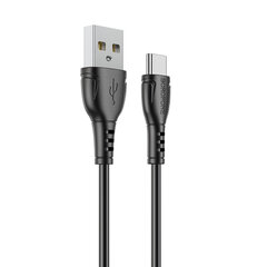 Kabelis Borofone BX51 Triumph — USB uz type C — 3 A, 1 metrs, melns cena un informācija | Savienotājkabeļi | 220.lv