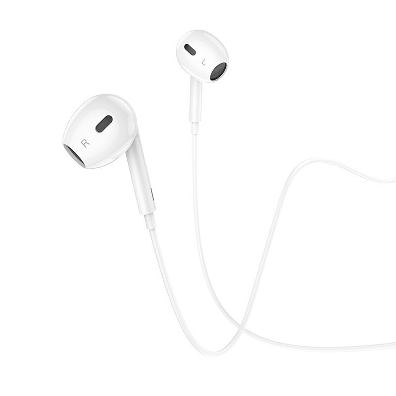 Borofone Earphones BM30 Max Acoustic ar Lightning spraudni ar mikrofonu baltā krāsā cena un informācija | Austiņas | 220.lv