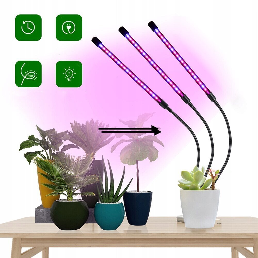 LED Lampa augiem - augu audzēšanai 3 gab. цена и информация | Diedzēšanas trauki, augu lampas | 220.lv