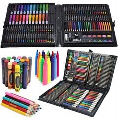 Набор художника из 168 элементов (карандаши, фломастеры, мелки, краски) цена и информация | Принадлежности для рисования, лепки | 220.lv