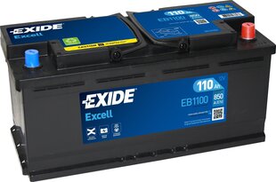 Startera akumulators Exide Excell" 110Ah 850A startera akumulatora izmērs 394x175x190mm cena un informācija | Akumulatori | 220.lv