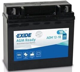 Exide moto akumulators 12V 18Ah AGM12-18 181x77x167-+ 181x77x167-+ cena un informācija | Exide Auto preces | 220.lv
