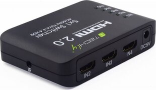 Slēdzis Techly HDMI 2.0 5x1 4K*60Hz HDR cena un informācija | Adapteri un USB centrmezgli | 220.lv