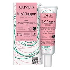 Acu un lūpu pretgrumbu krēms Floslek Fito Collagen Anti-Wrinkle Eye and Lip Cream, 30 ml цена и информация | Сыворотки, кремы для век | 220.lv