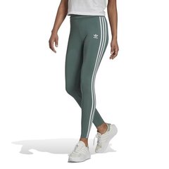 3 stripes tight adidas originals  for women's green he0405 HE0405 цена и информация | Спортивная одежда для женщин | 220.lv