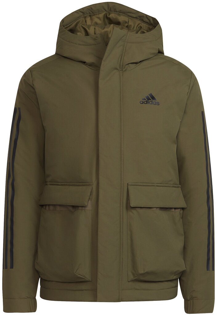 Adidas Jakas Hooded Jacket Green GT1691 GT1691/XL cena un informācija | Vīriešu virsjakas | 220.lv