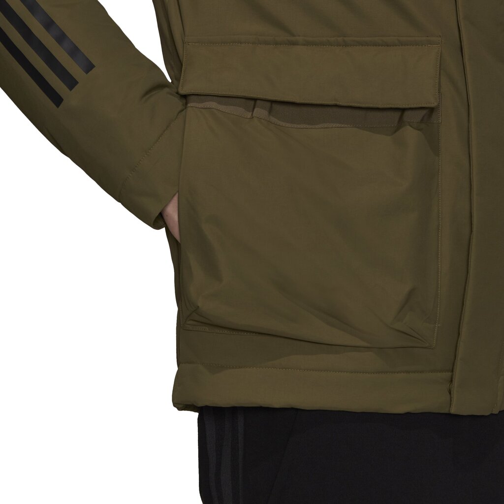 Adidas Jakas Hooded Jacket Green GT1691 GT1691/XL cena un informācija | Vīriešu virsjakas | 220.lv