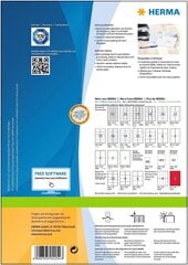 Herma 4254 Address Sticker DIN A4 (38,1 x 21,2 мм, 100 листов, бумага, матовая) самостоятельно, печатная, постоянная универсальные этикетки, 6500 клейких этикетков, белые цена и информация | Канцелярия | 220.lv