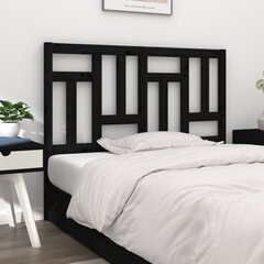 vidaXL gultas galvgalis, melns, 205,5x4x100 cm, priedes masīvkoks cena un informācija | Gultas | 220.lv